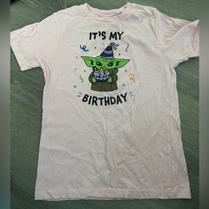 Kids Birthday Tee - Light Pink with Fun Character